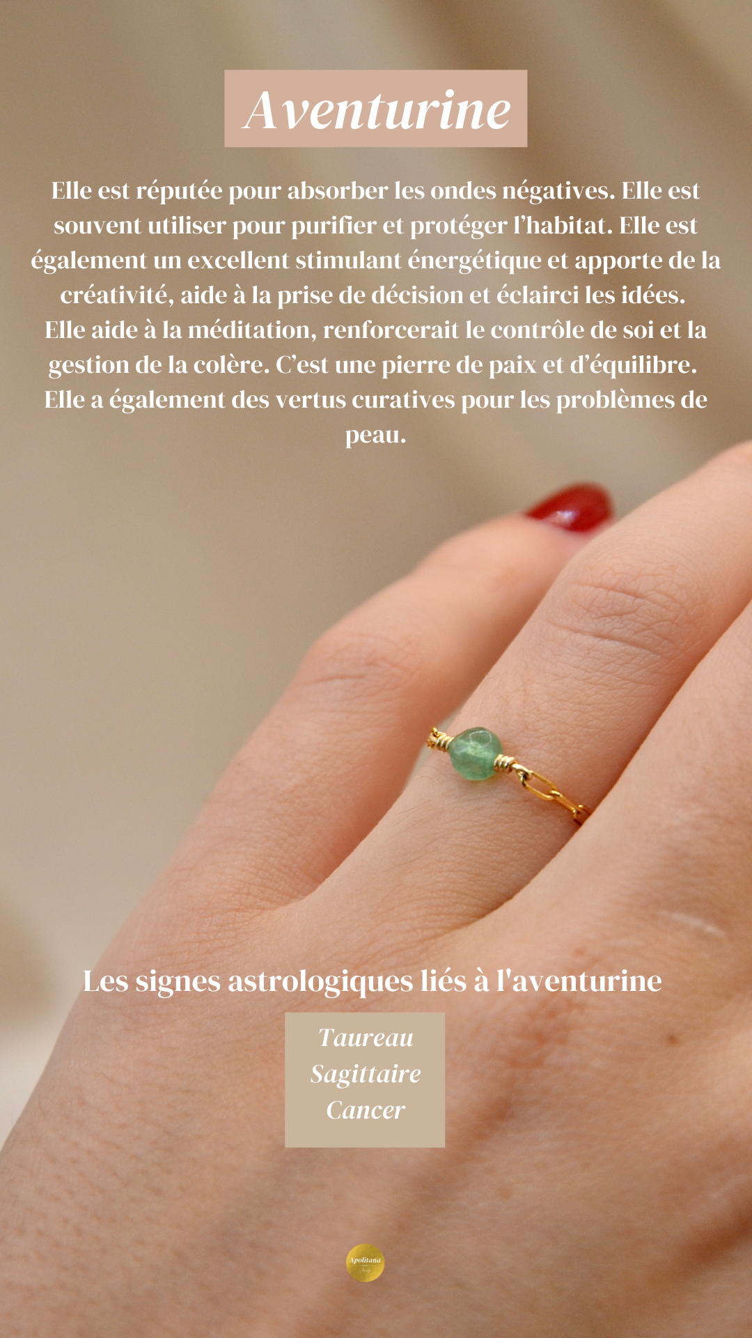 Bague Aventurine