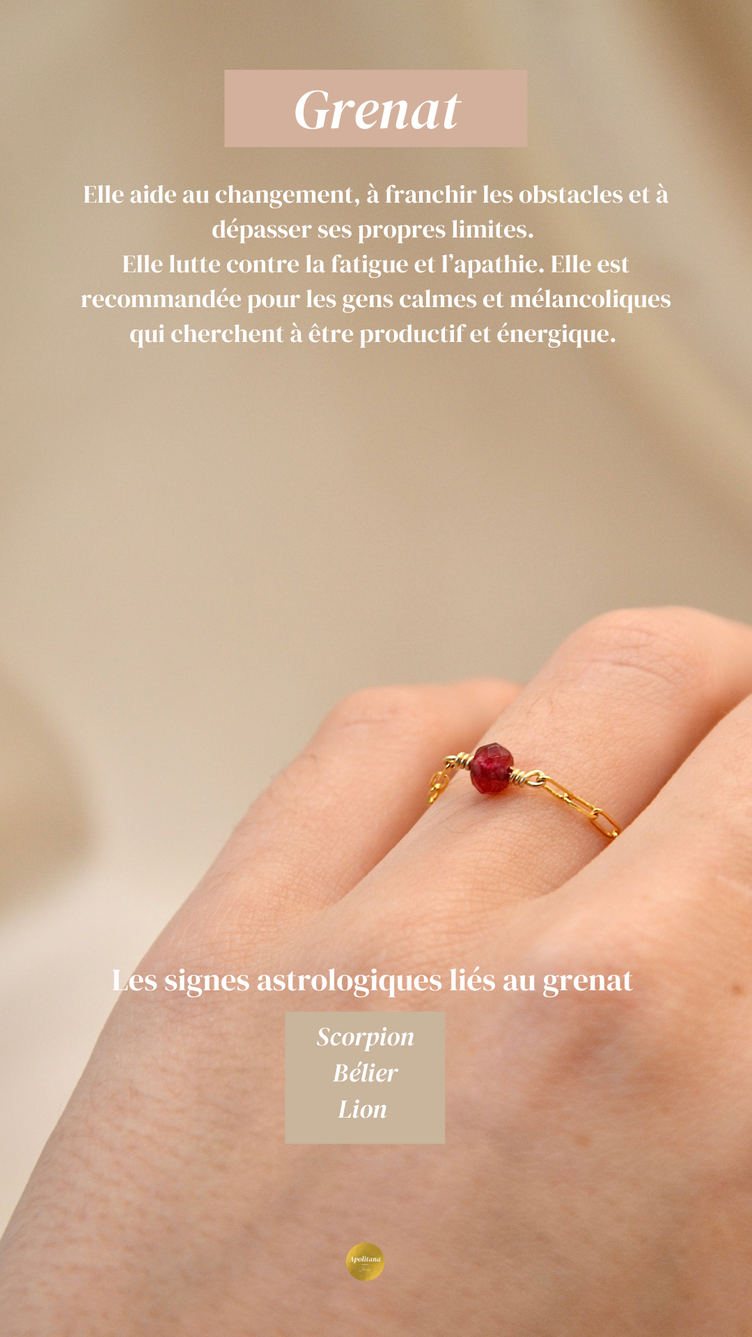 Bague Grenat