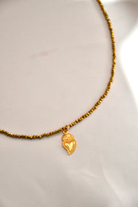 Collier coeur de feu